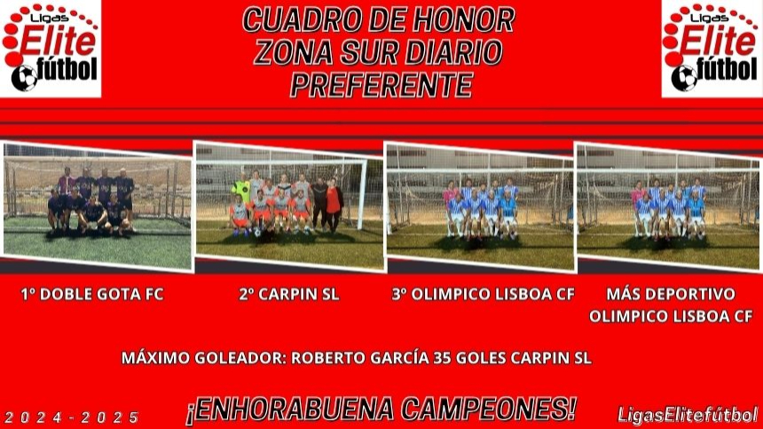 CUADRO DE HONOR. ZONA SUR DIARIO PREFERENTE